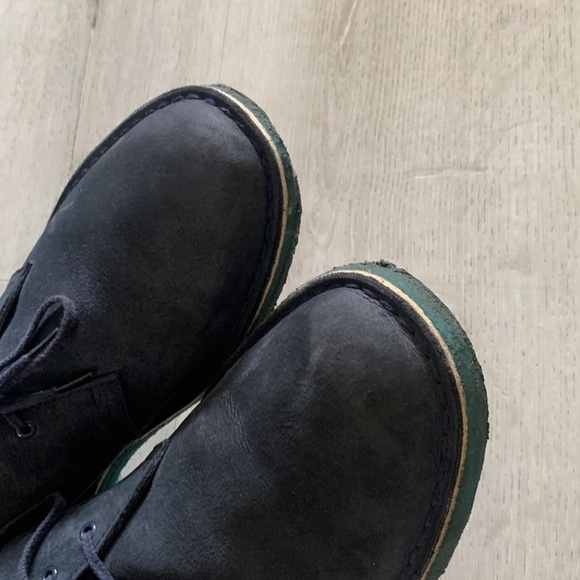 Clarks Originals Desert Boot Blue Suede Leather Chukka Ankle‎ Boot Mens Sz 12